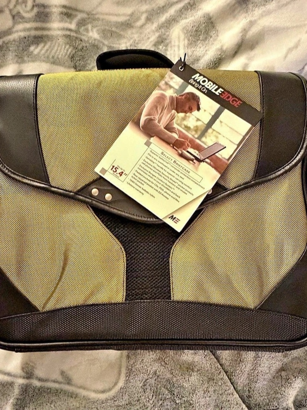 Mobile Edge Select Briefcase Laptop Briefcase Black & Green Brand New Backpack